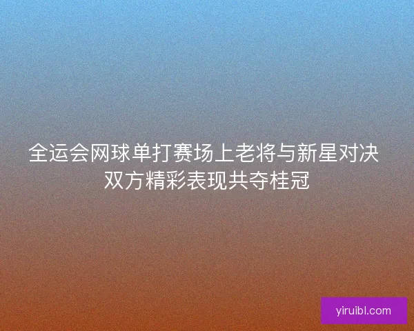 全运会网球单打赛场上老将与新星对决 双方精彩表现共夺桂冠